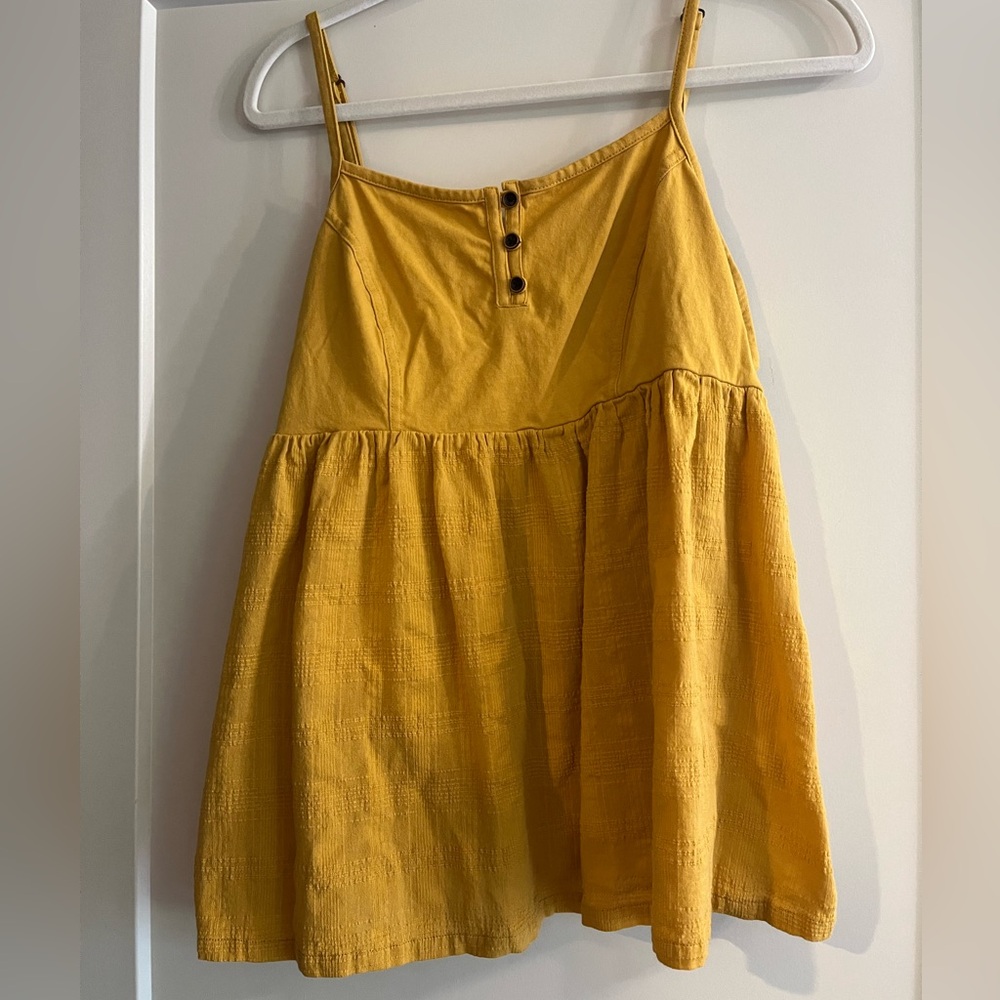 Cleo + Wolf Women’s Knit Babydoll Tank Top Yellow (Size Large)